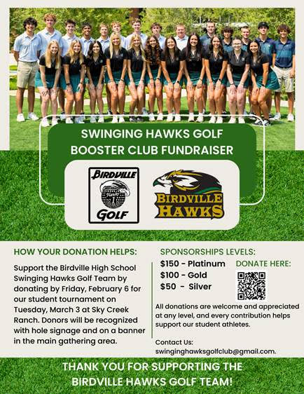 Grizz Golf Proudly Sponsors the 2026 Swinging Hawks Golf Tournament